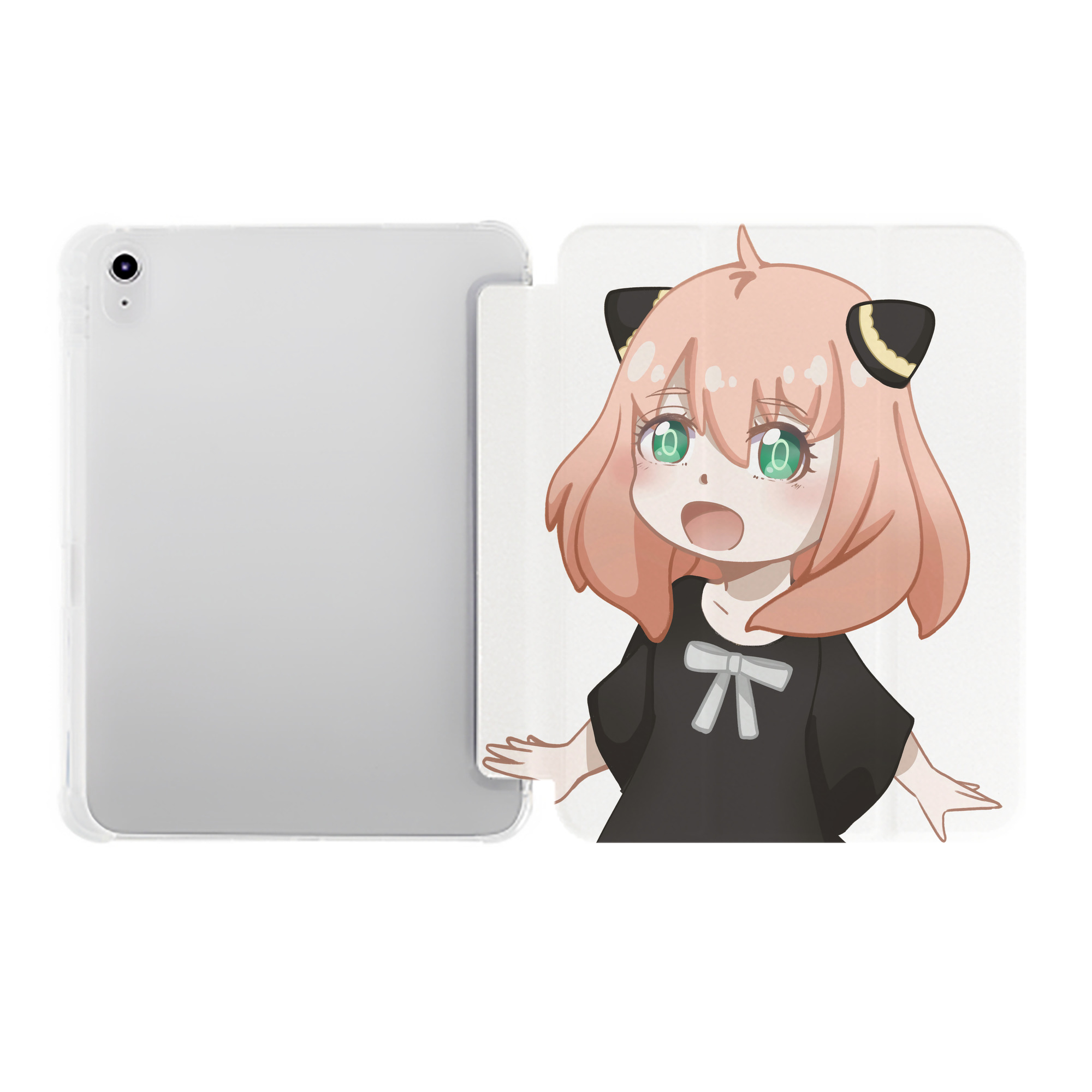 （画像用） SPY×FAMILY间谍家家酒 IPad ケース ペン収納付き 三つ折りスタンド PUレザー×シリコン 対応機種9.5/10.5/10.9インチ